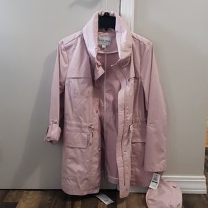 Cole Haan Packable Hooded Rain Jacket Coat